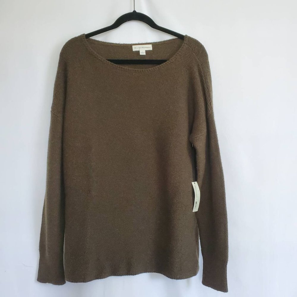 WHITE & WARREN THERMAL CREWNECK SWEATER size Large